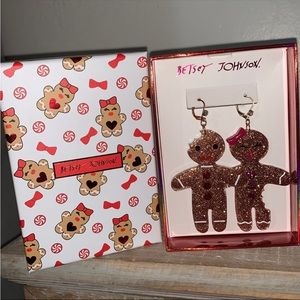 New Betsey Johnson Gingerbread Earrings